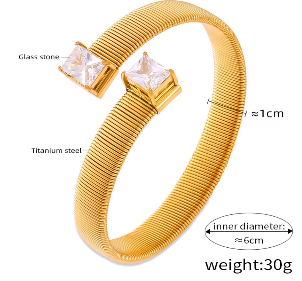 HER - Modern Luxury Geometric Design Bracelets - 18k Gold plated