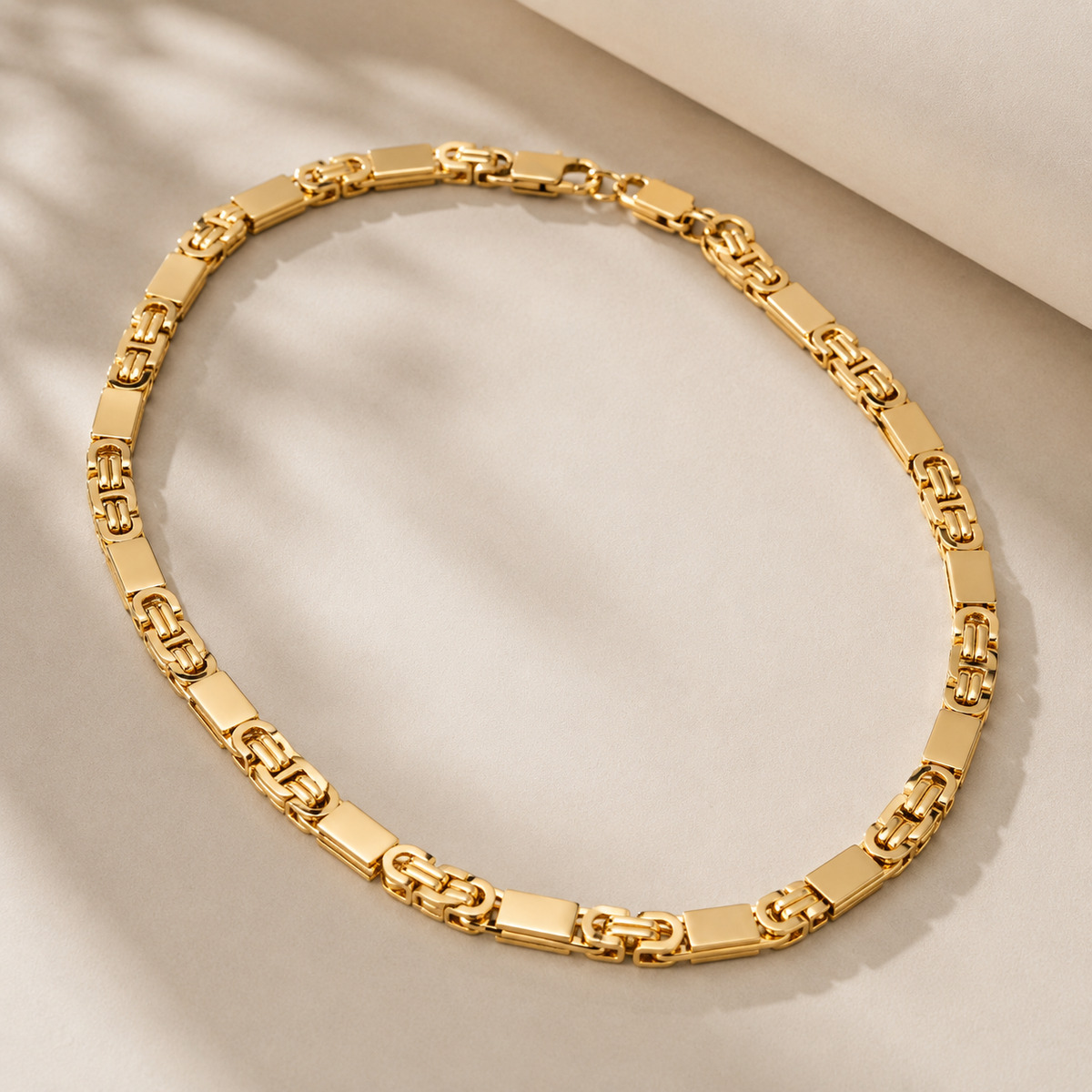 HIS - Italian Figaro Chain Necklace Set - 18K Gold Plating Solid Stainless Steel