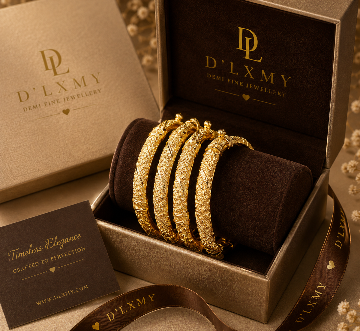 HER - Luxury 24K Gold Plated Bangles