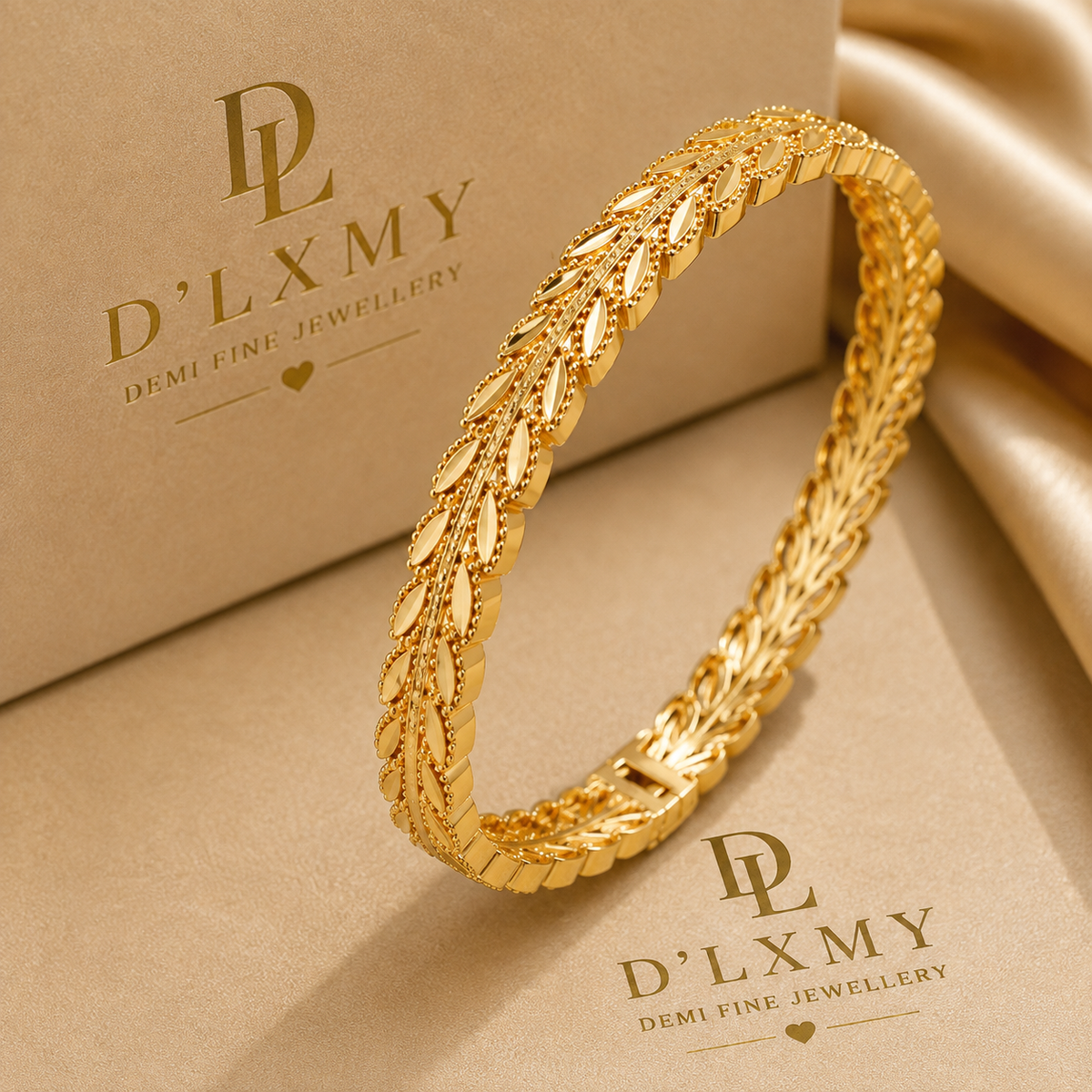 HER - Trendy Charm Bangles - 24K Gold-Plated