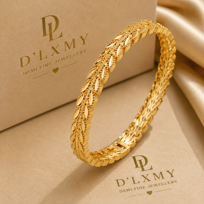 HER - Trendy Charm Bangles - 24K Gold-Plated