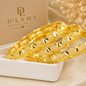 HER - Trendy Charm Bangles - 24K Gold-Plated
