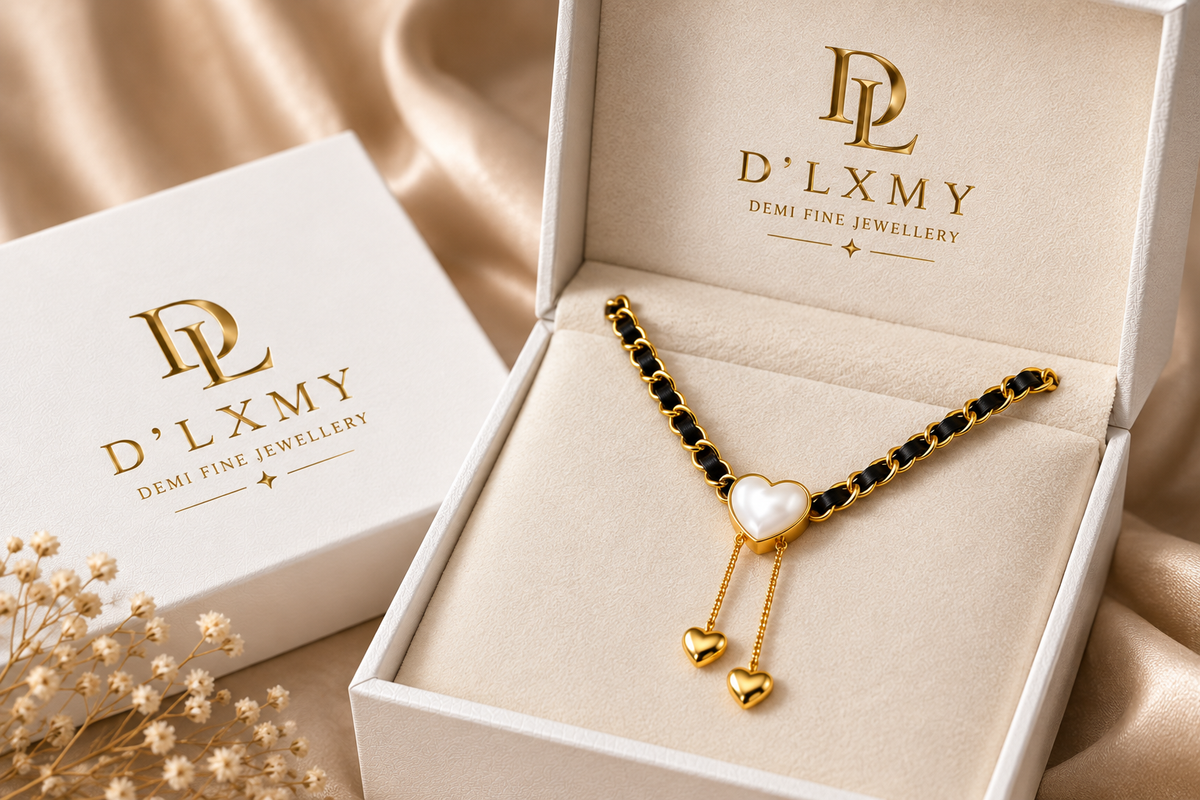 HER - Love Heart Pearl Tassel Necklace for Women - 18k Gold Plated Stainless Steel