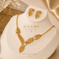 HER - Classic Trendy Necklace & Earrings Set - 22k Gold Plated Jewelry