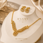 HER - Classic Trendy Necklace & Earrings Set - 22k Gold Plated Jewelry