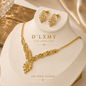 HER - Classic Trendy Necklace & Earrings Set - 22k Gold Plated Jewelry
