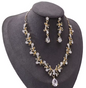 Korean Exquisite Water Drop Wedding Dress Bride Jewelry Zircon Necklace Earring Set