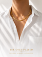 HIS - High Quality Herringbone Flat Snake Chain Necklace - 18k Gold Plated 8mm Thick